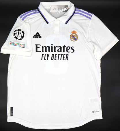 BNWT 2022 2023 REAL MADRID ADIDAS AUTHENTIC HOME SHIRT KROOS 8 + PATCHES XL