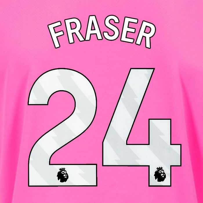 2024 2025 OFFICIAL SOUTHAMPTON FRASER 24 WHITE 3RD PLAYER SIZE NAME SET
