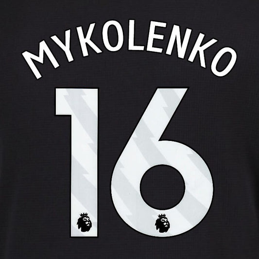 2025 2026 EVERTON MYKOLENKO 16 OFFICIAL WHITE 3RD PLAYER SIZE NAMESET
