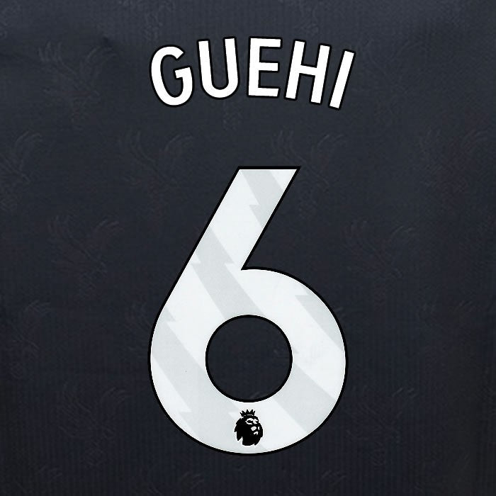 2024 2025 OFFICIAL CRYSTAL PALACE GUEHI 6 WHITE 3RD PLAYER SIZE NAMESET