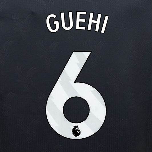 2024 2025 OFFICIAL CRYSTAL PALACE GUEHI 6 WHITE 3RD PLAYER SIZE NAMESET