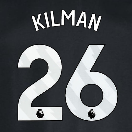 2024 2025 WEST HAM KILMAN 26 OFFICIAL WHITE AWAY PLAYER SIZE NAMESET
