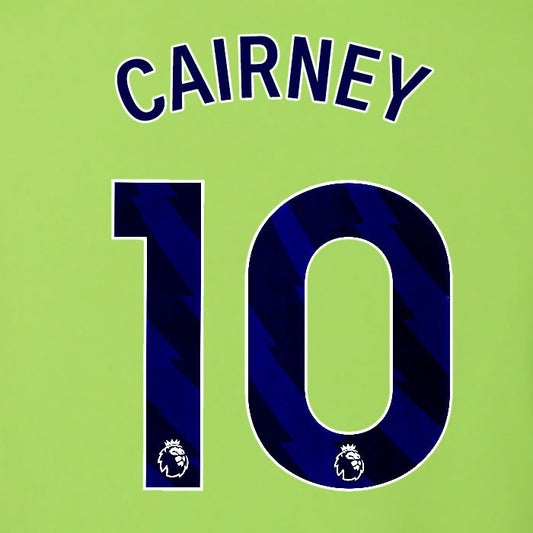 2025 2026 OFFICIAL FULHAM CAIRNEY 10 BLUE AWAY PLAYER SIZE NAMESET