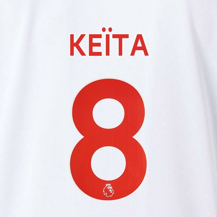 LIVERPOOL 2019-23 KEITA 8 OFFICIAL AVERY DENNISON RED PLAYER SIZE NAME SET