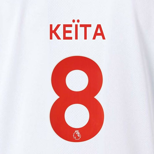 LIVERPOOL 2019-23 KEITA 8 OFFICIAL AVERY DENNISON RED PLAYER SIZE NAME SET