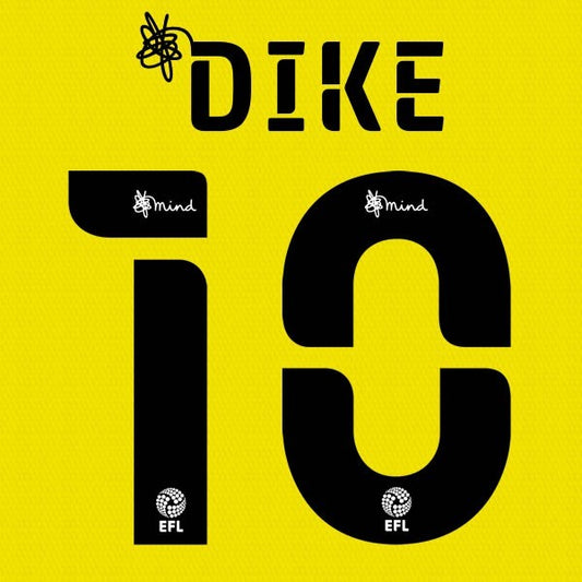 BARNSLEY 2020 2021 OFFICIAL DIKE 10 3RD PLAYER SIZE NAME SET
