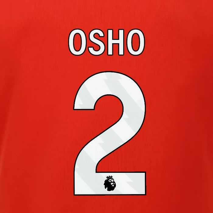 2023 2024 LUTON TOWN OFFICIAL OSHO 2 WHITE HOME PLAYER SIZE NAMESET