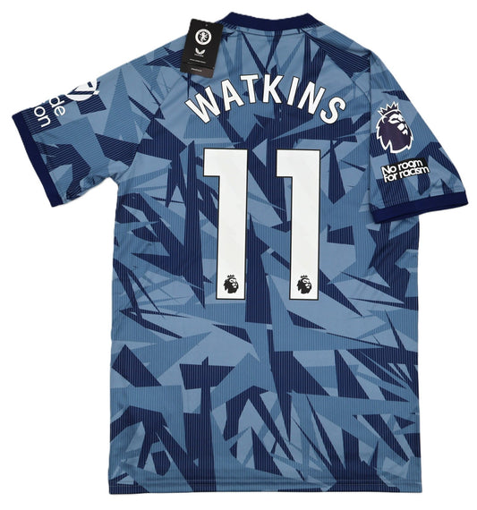 BNWT ASTON VILLA CASTORE AWAY 2023 2024 WATKINS 11 + PATCHES SHIRT MENS SMALL