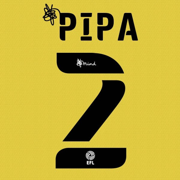 HUDDERSFIELD 2020 2021 OFFICIAL PIPA 2 3RD PLAYER SIZE NAME SET