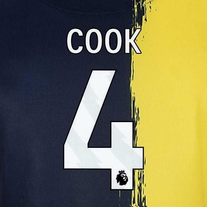 2023 2024 BOURNEMOUTH COOK 4 WHITE 3rd PLAYER SIZE NAME SET