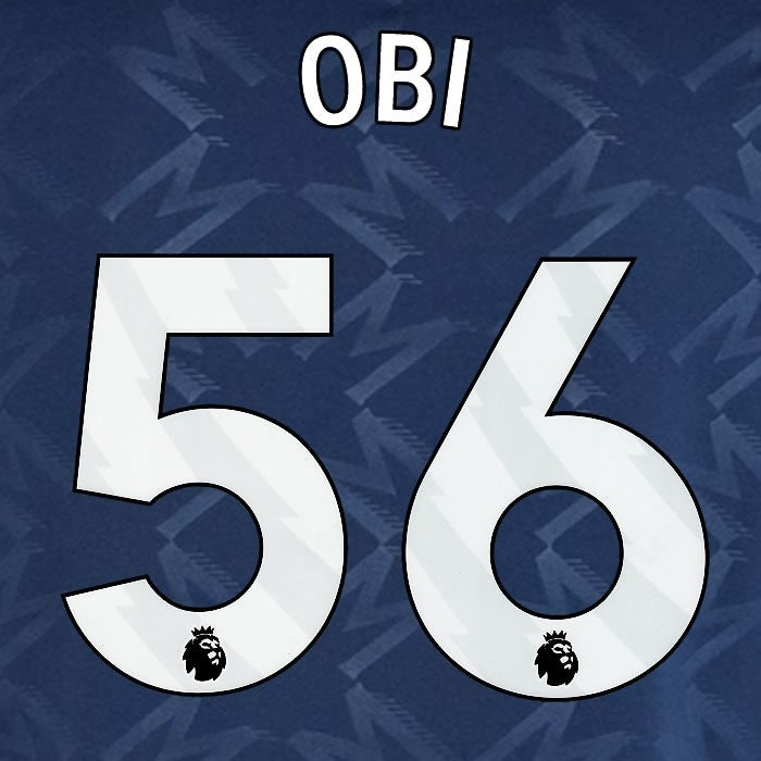 2024 2025 MANCHESTER UNITED OBI 53 AWAY WHITE PLAYER SIZE NAMESET