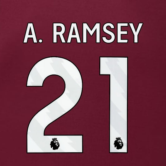2023 2024 BURNLEY A. RAMSEY 21 OFFICIAL WHITE HOME PLAYER SIZE NAMESET