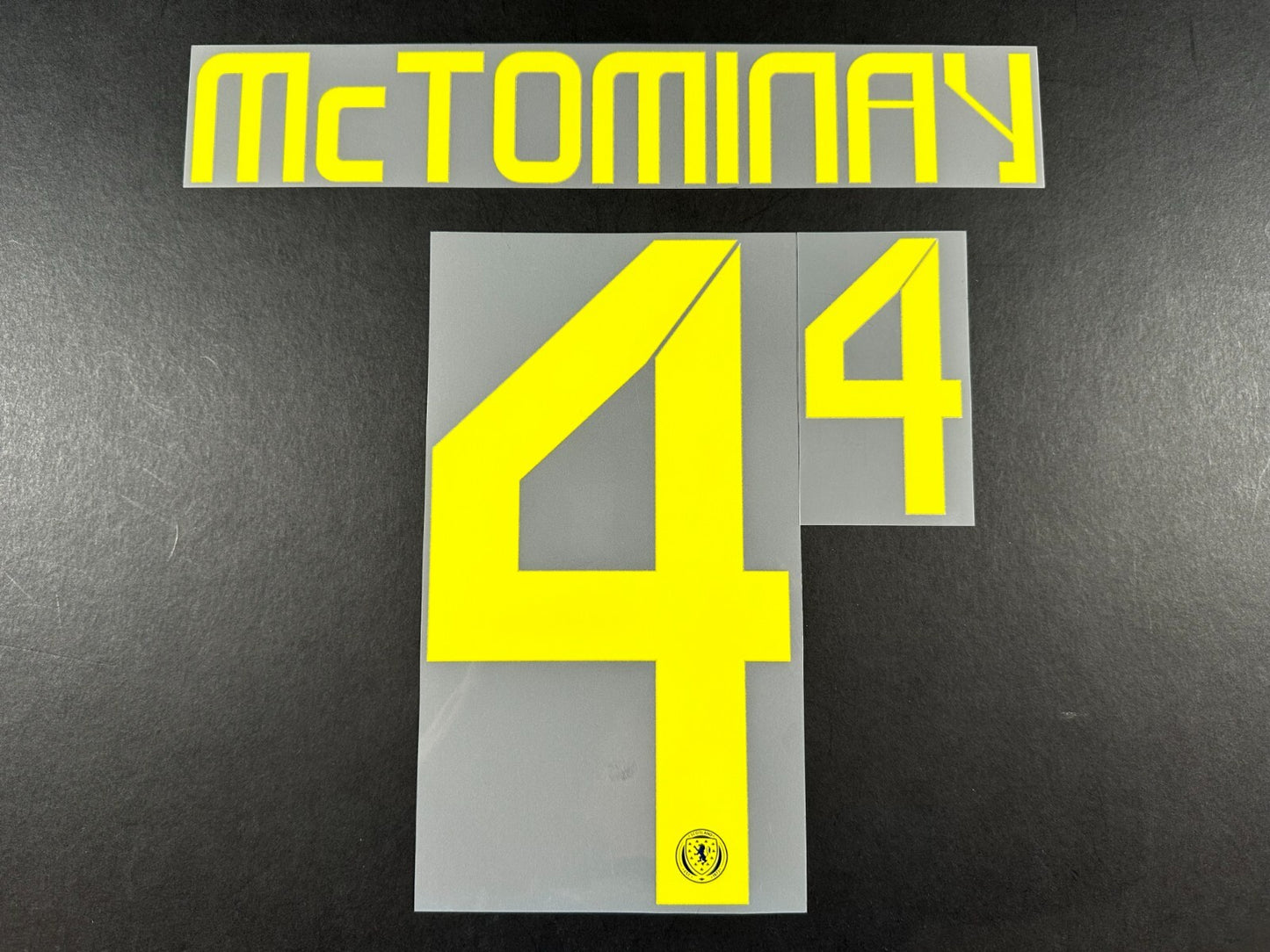 SCOTLAND 2024-2025 OFFICIAL SPORTING ID McTOMINAY 4 HOME PLAYER SIZE NAME SET