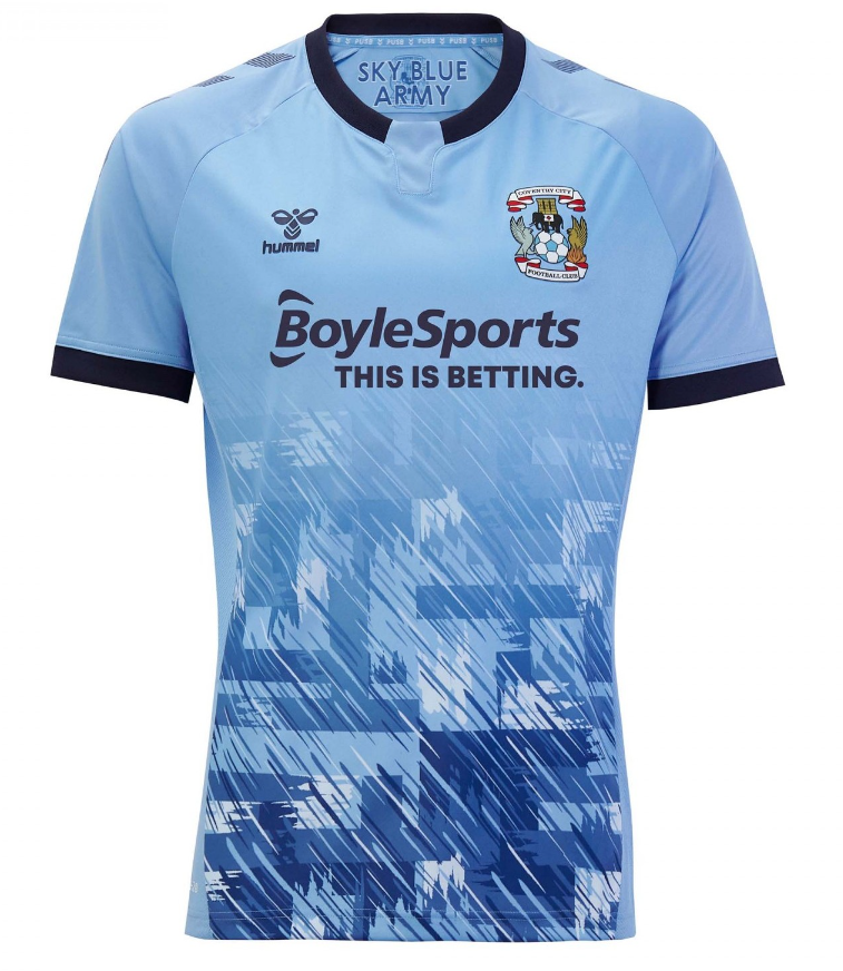 BNWT 2020 2021 COVENTRY HOME HUMMEL FOOTBALL SHIRT MEN'S SMALL