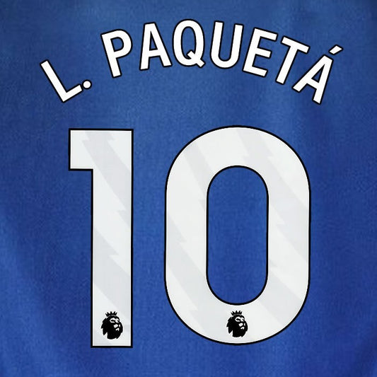2023 2024 WEST HAM L. PAQUETA 10 OFFICIAL 3RD WHITE PLAYER SIZE NAMESET