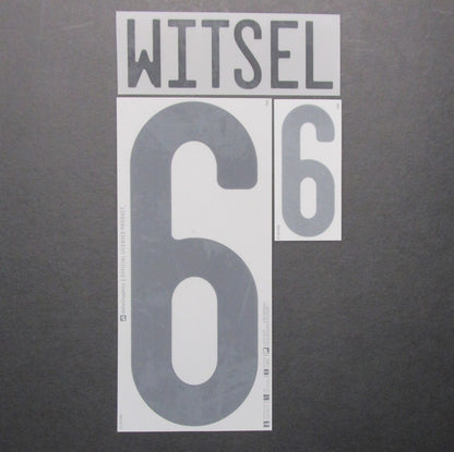 BELGIUM 2020 2021 OFFICIAL WITSEL 6 AWAY BLACK PLAYER SIZE NAMESET