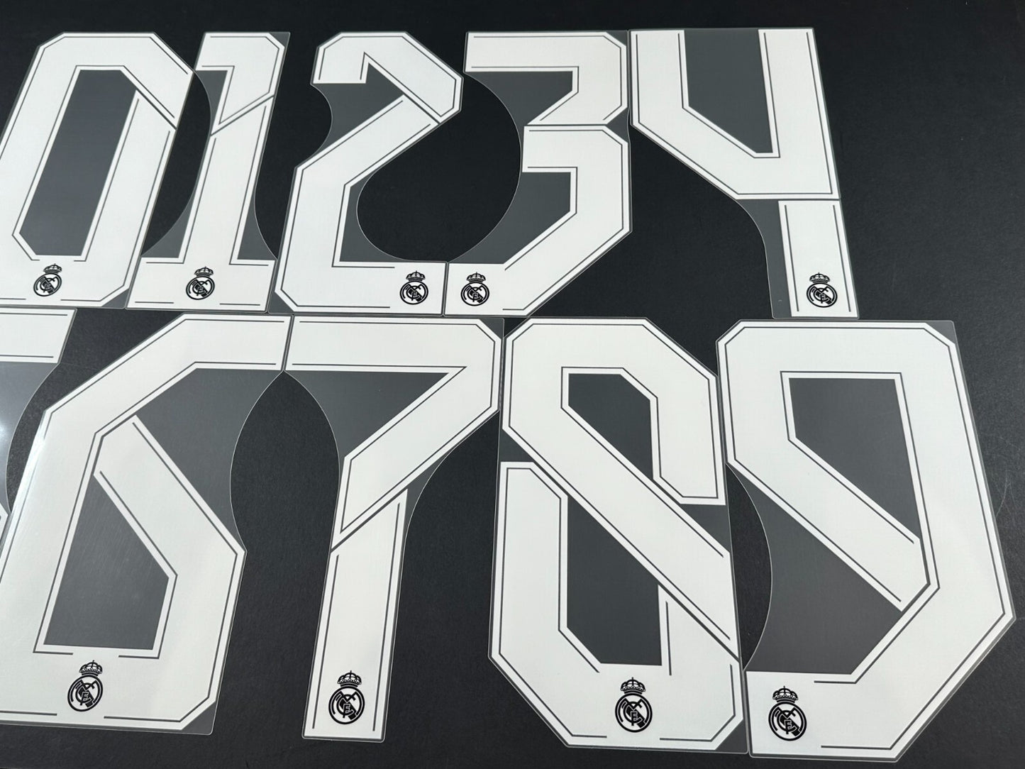 2021 2022 OFFICIAL AVERY DENNISON REAL MADRID AWAY / 3RD PLAYER SIZE NUMBERS