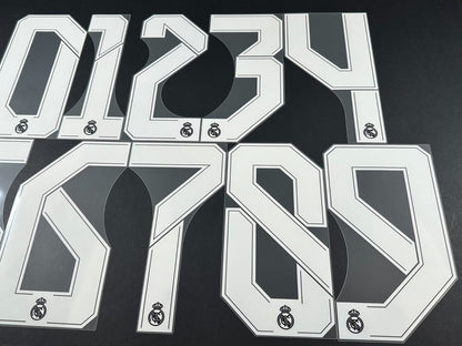2021 2022 OFFICIAL AVERY DENNISON REAL MADRID AWAY / 3RD PLAYER SIZE NUMBERS