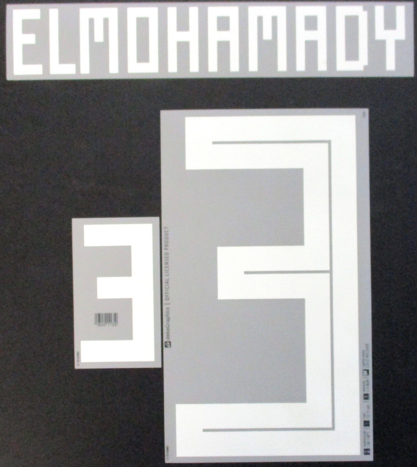 2018 WORLD CUP OFFICIAL EGYPT ELMOHAMADY 3 HOME PLAYER SIZE NAMESET