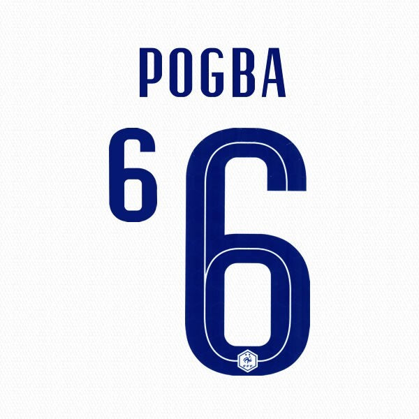FRANCE 2020 2021 OFFICIAL POGBA 6 AWAY PLAYER SIZE NAMESET