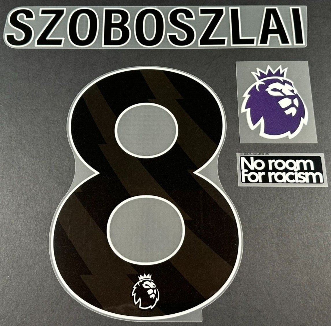 2023 2025 SZOBOSZLAI 8 OFFICIAL AVERY DENNISON BLACK PLAYER SIZE NAME + PATCHES