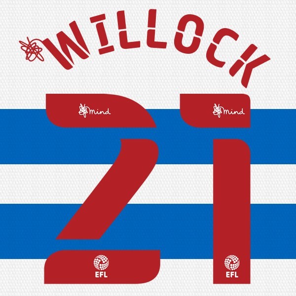 QPR 2020 2021 OFFICIAL WILLOCK 21 HOME PLAYER SIZE NAME SET