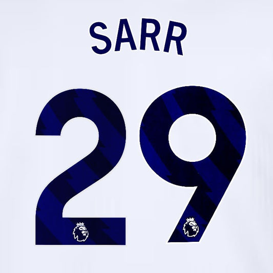 2024 2025 TOTTENHAM SARR 29 BLUE HOME PLAYER SIZE NAME SET