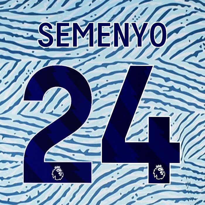 2023 2024 BOURNEMOUTH SEMENYO 24 BLUE AWAY PLAYER SIZE NAME SET