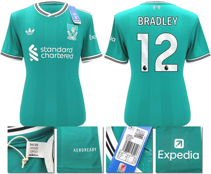 BNWT 2025 2026 LIVERPOOL ADIDAS 3RD SHIRT BRADLEY 12 MEN'S