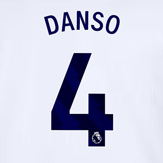 2024 2025 TOTTENHAM DANSO 4 BLUE HOME PLAYER SIZE NAME SET