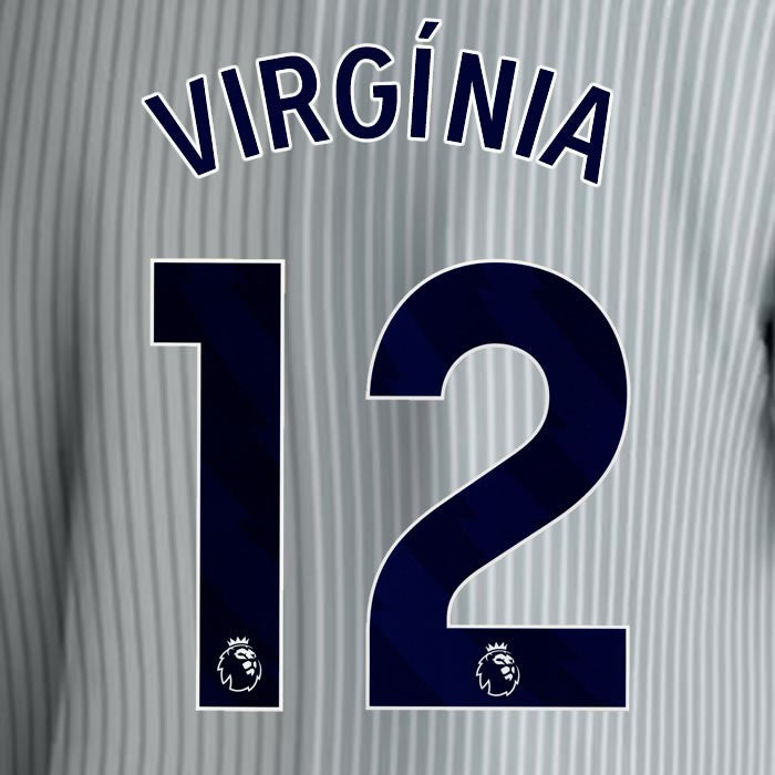 2023 2024 EVERTON VIRGINIA 12 OFFICIAL BLUE 3RD PLAYER SIZE NAMESET