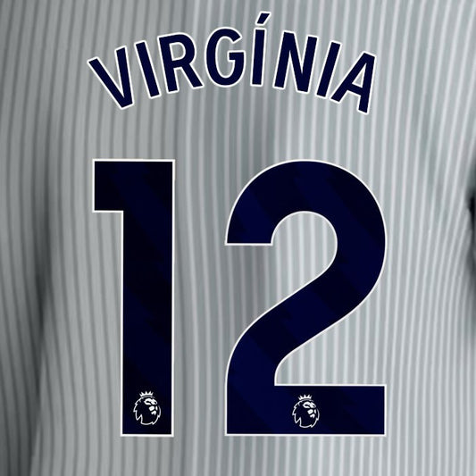 2023 2024 EVERTON VIRGINIA 12 OFFICIAL BLUE 3RD PLAYER SIZE NAMESET