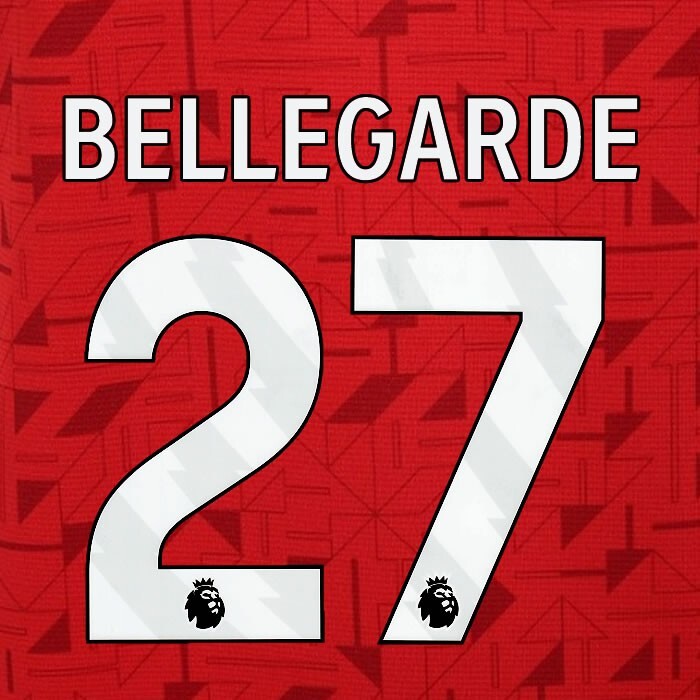 2023 2024 BELLEGARDE 27 OFFICIAL AVERY DENNISON WHITE PLAYER SIZE NAME SET