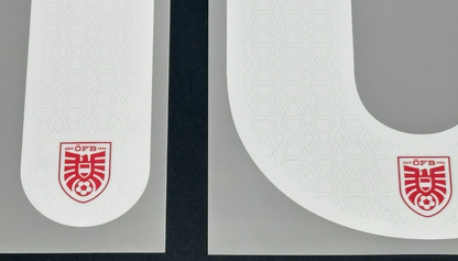 AUSTRIA 2024 2025 OFFICIAL GREGORITSCH 10 HOME PLAYER SIZE NAMESET