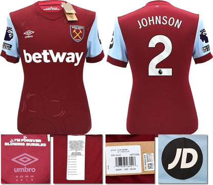 BNWT 2023 2024 UMBRO WEST HAM HOME SHIRT JOHNSON 2 MEN'S