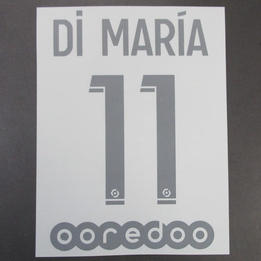 2020 2021 OFFICIAL PARIS SAINT-GERMAIN 4th DI MARIA 11 PLAYER SIZE NAME SET