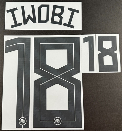 2020 2021 NIGERIA OFFICIAL SPORTING ID IWOBI 18 HOME PLAYER SIZE NAMESET BLACK