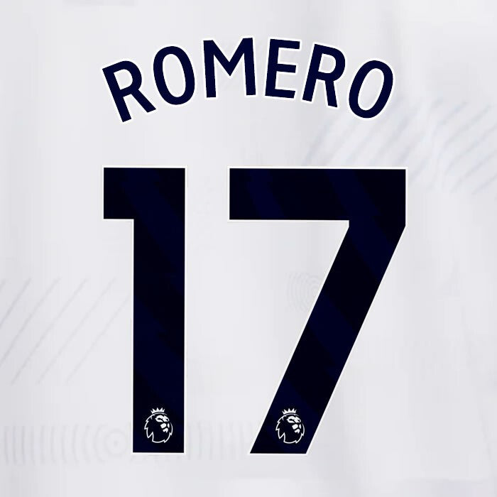 TOTTENHAM 2023/2024 ROMERO 17 AVERY DENNISON BLUE PLAYER SIZE NAME SET
