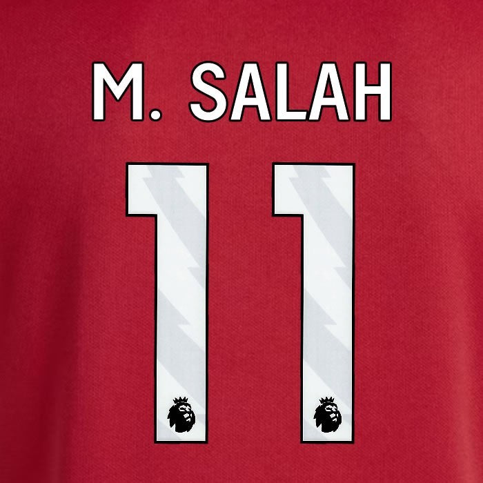 2025 2026 OFFICIAL LIVERPOOL M. SALAH 11 WHITE HOME PLAYER SIZE NAMESET