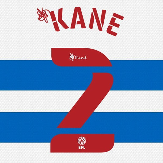 QPR 2020 2021 OFFICIAL KANE 2 HOME PLAYER SIZE NAME SET