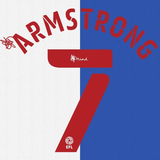 BLACKBURN 2020 2021 OFFICIAL ARMSTRONG 7 HOME PLAYER SIZE NAME SET