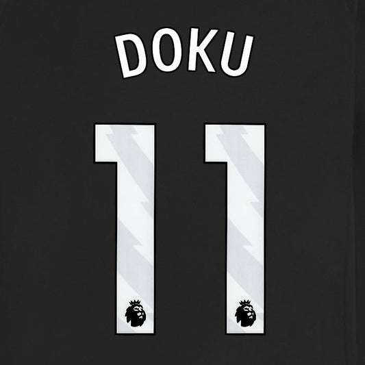 2025 2026 MANCHESTER CITY DOKU 11 OFFICIAL WHITE AWAY PLAYER SIZE NAME SET