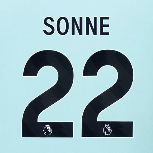 2025 2026 BURNLEY SONNE 22 OFFICIAL BLACK AWAY PLAYER SIZE NAMESET