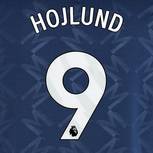 2024 2025 MANCHESTER UNITED HOJLUND 9 AWAY WHITE PLAYER SIZE NAMESET