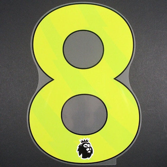 2023 2024 OFFICIAL AVERY DENNISON PREMIER LEAGUE PLAYER SIZE YELLOW NUMBER 8