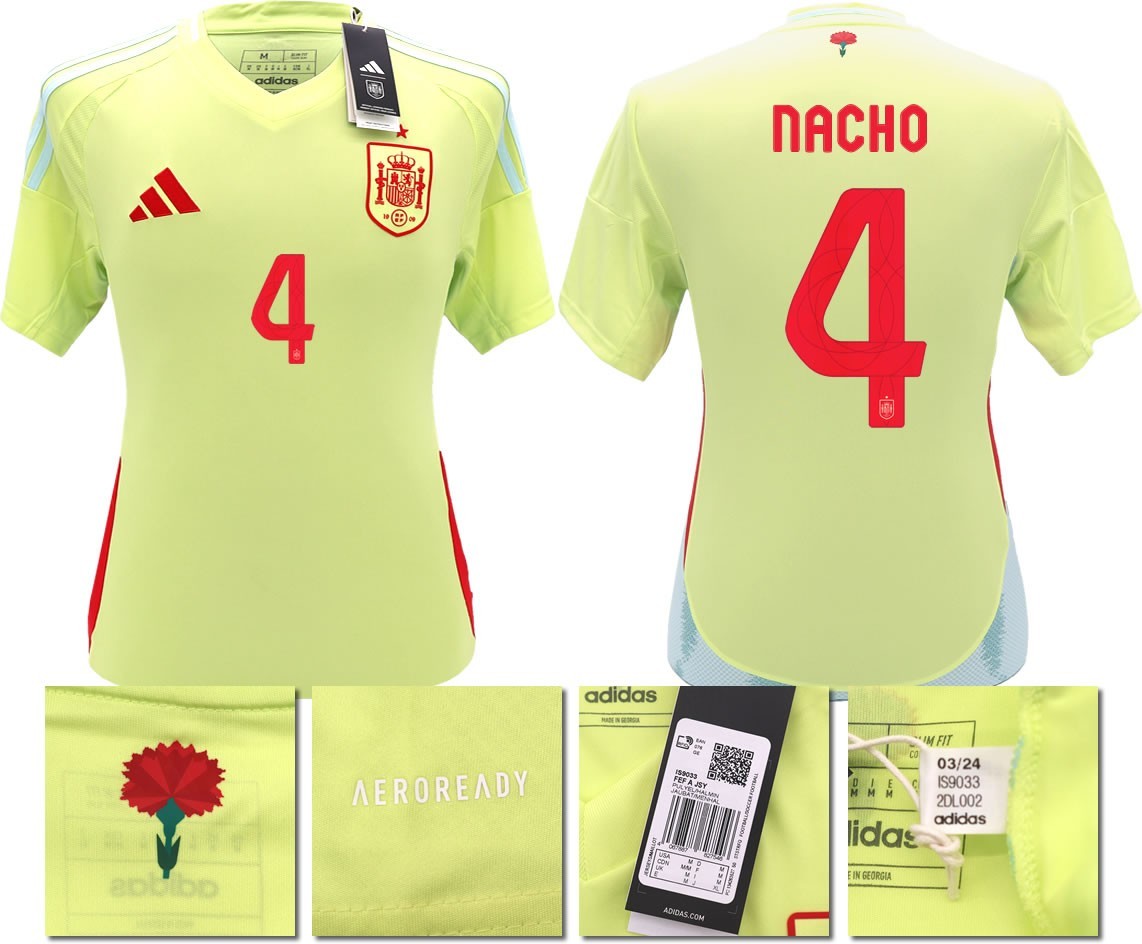 BNWT 2024 2025 SPAIN ADIDAS AWAY SHIRT NACHO 4 MEN'S