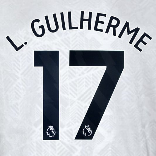 2024 2025 WEST HAM L GUILHERME 17 OFFICIAL 3RD BLACK PLAYER SIZE NAMESET