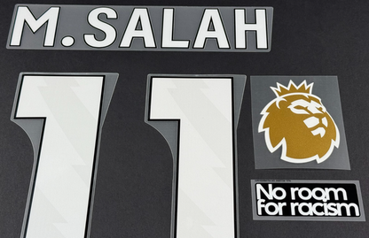 2024 2025 M. SALAH 11 OFFICIAL AVERY DENNISON WHITE PLAYER SIZE NAME + PATCHES