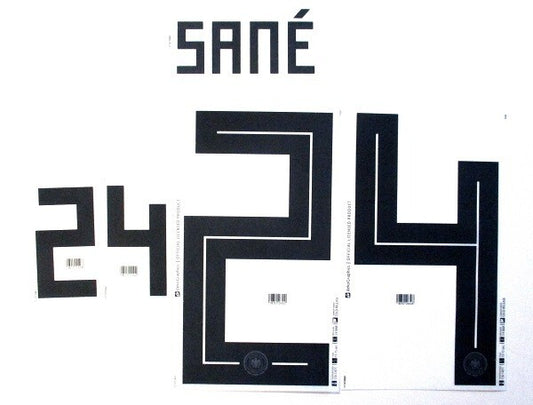 GERMANY 2018 WORLD CUP OFFICIAL DEKO GRAPHICS SANE' 24 HOME PLAYER SIZE NAMESET