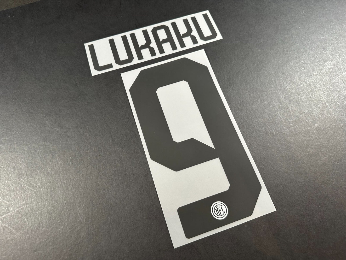 INTER MILAN 2019 2020 LUKAKU 9 OFFICIAL AWAY BLACK PLAYER SIZE NAMESET